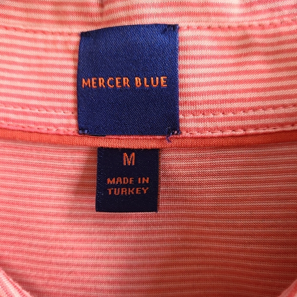 (862) Mercer Blue Men's Short Sleeve Polo Shirt, Size: Medium Color: Peach - Picture 7 of 14